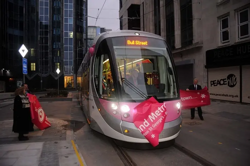 Birmingham Tram to Bull Street