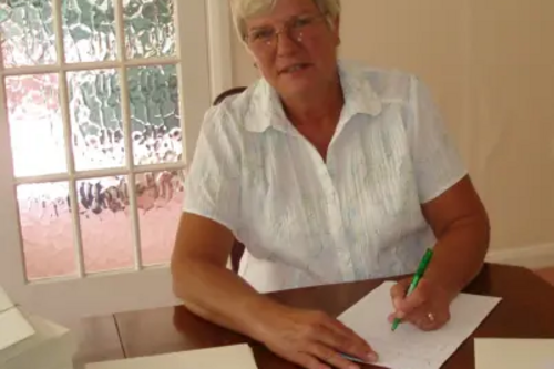 Roxanne Ransley at desk