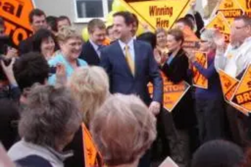 Nick Clegg and Sal Brinton at Watford Lib Dem Campaign Launch