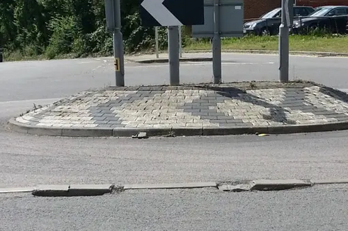 New Mill Roundabout Loose Stones