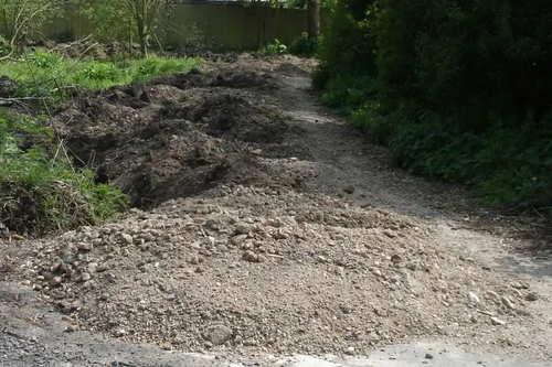 Footpath TR43 Partially dug up